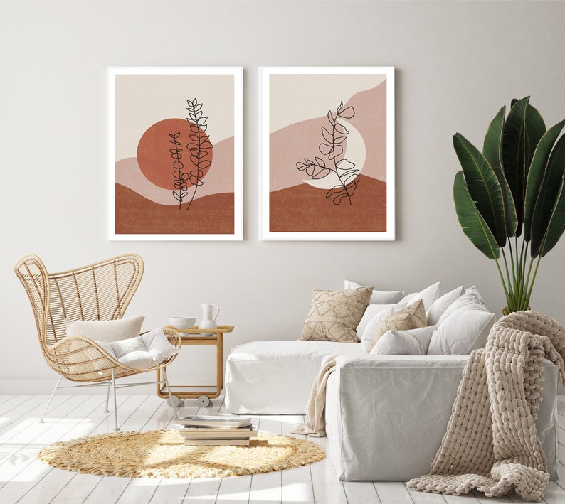 Sun And Moon Boho Boho Wall Art Boho PrintsBoho | Etsy