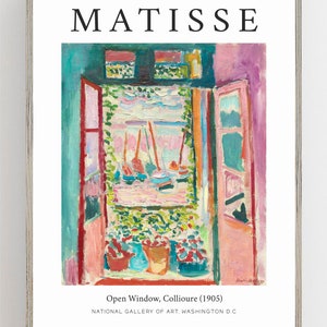Matisse Print set Of 3,Matisse Wall Art,Mid Century Wall Art,Landscape Art,Bedroom,Living Room,Exhibition Art,Set Of 3 Flower Market Prints image 7