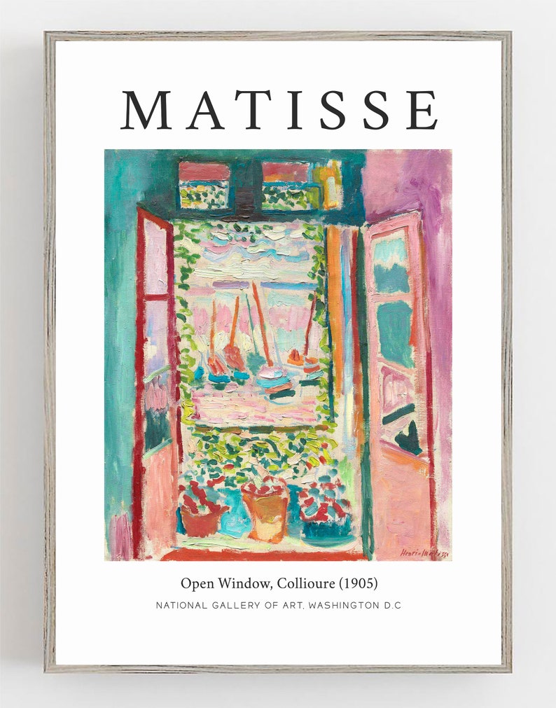 Set di 3 stampe Matisse, Arte da parete Matisse, Arte da parete di metà secolo, Arte del paesaggio, Camera da letto, Soggiorno, Mostra d'arte, Set di 3 stampe del mercato dei fiori immagine 7