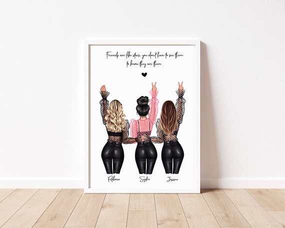 Personalised Best Friend Print, Best Friend Gift, Friendship Gift