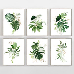 Botanical Leaf Prints,Monstera Plant,Bedroom,Monstera Wall Art,Tropical Palm Print,Wall Art,Greenery,Botanical Print,Living Room,A2,Home