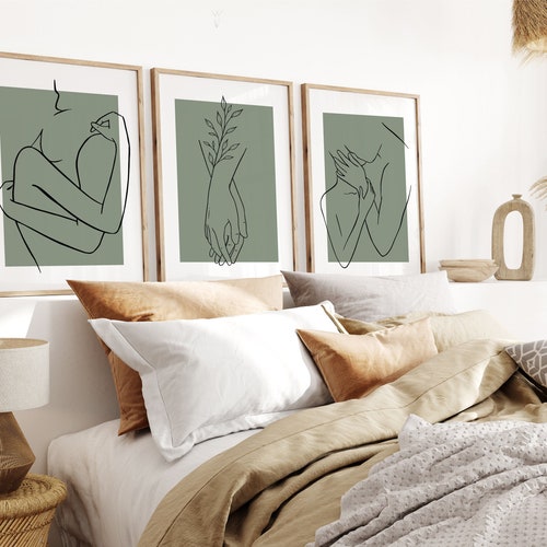 beige green bedroom