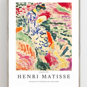 Set di 3 stampe Matisse, Arte da parete Matisse, Arte da parete di metà secolo, Arte del paesaggio, Camera da letto, Soggiorno, Mostra d'arte, Set di 3 stampe del mercato dei fiori immagine 8