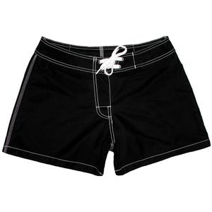 Black 5" Swim Board Shorts | Plus Sizes, Handmade in California