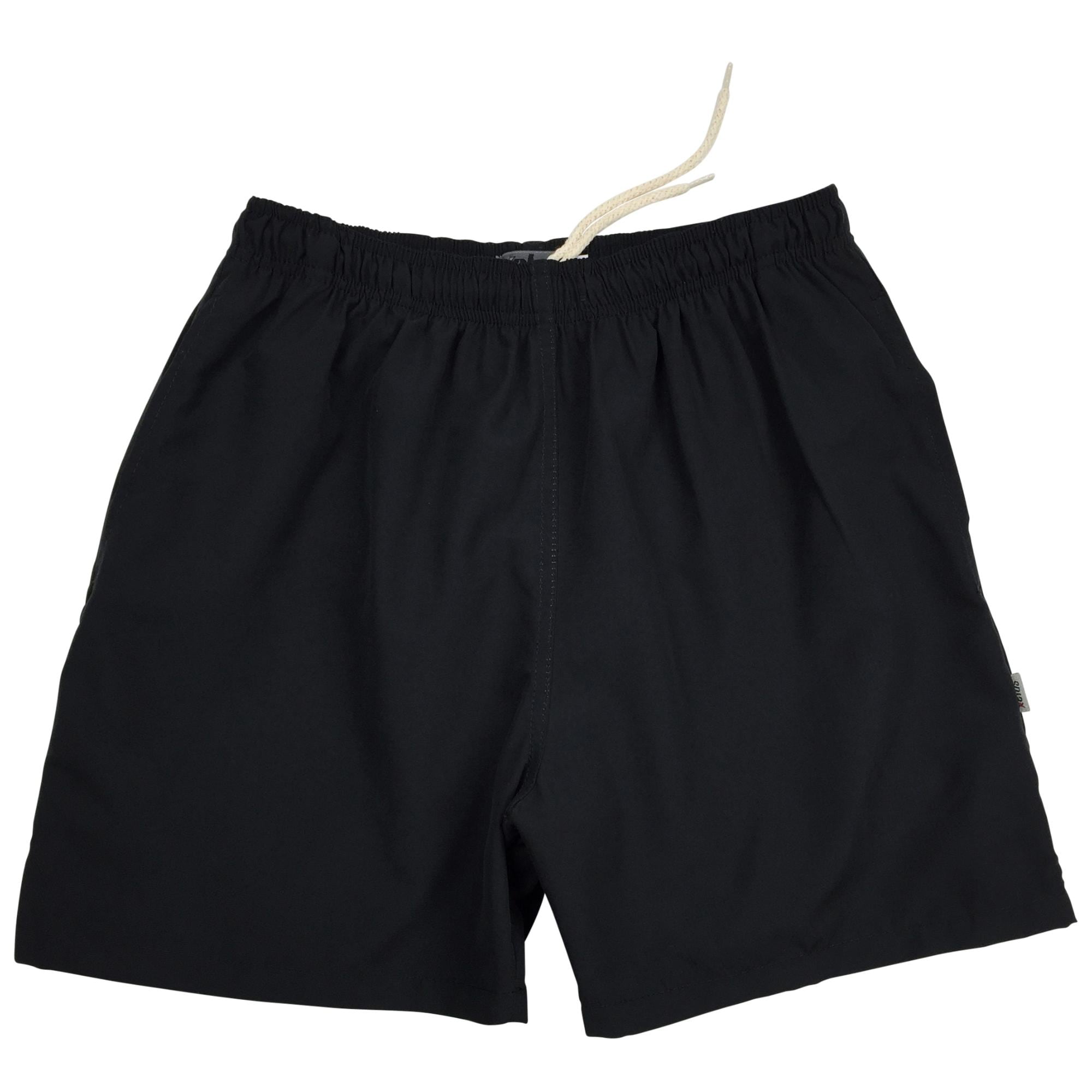 Men's 100% Cotton Swim Trunks - 4.5" Retro Short Inseam, Elastic Waist Choose from 5 COLORS
