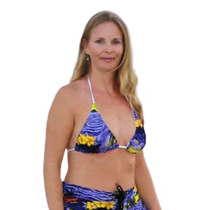 Women&#39;s &quot;Picture This&quot; Ocean Scenic Beach Print Triangle Bikini Top | Cali-Made by Xelosette Brand | Matches our Board Shorts!