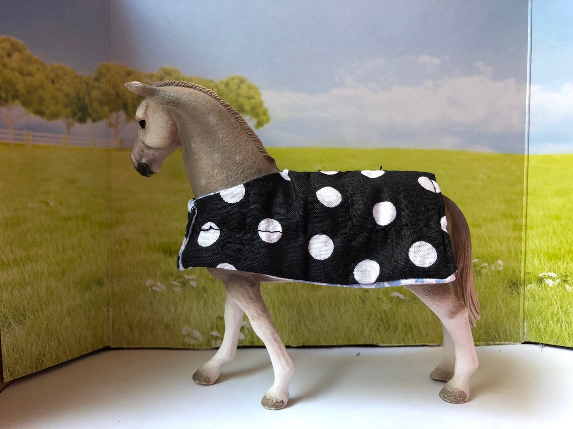 Schleich reversible blanket flowers and pokadots Etsy