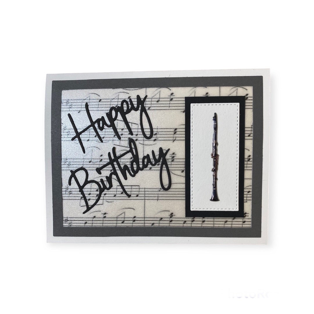 Musical Instrument Happy Birthday Card for Player Etsy