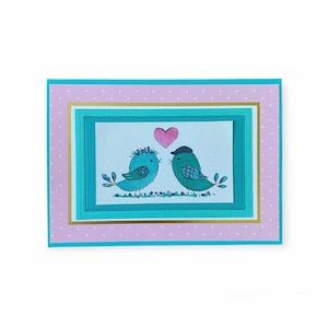 Love Birds Anniversary Card: Watercolor Art Print for Spouse