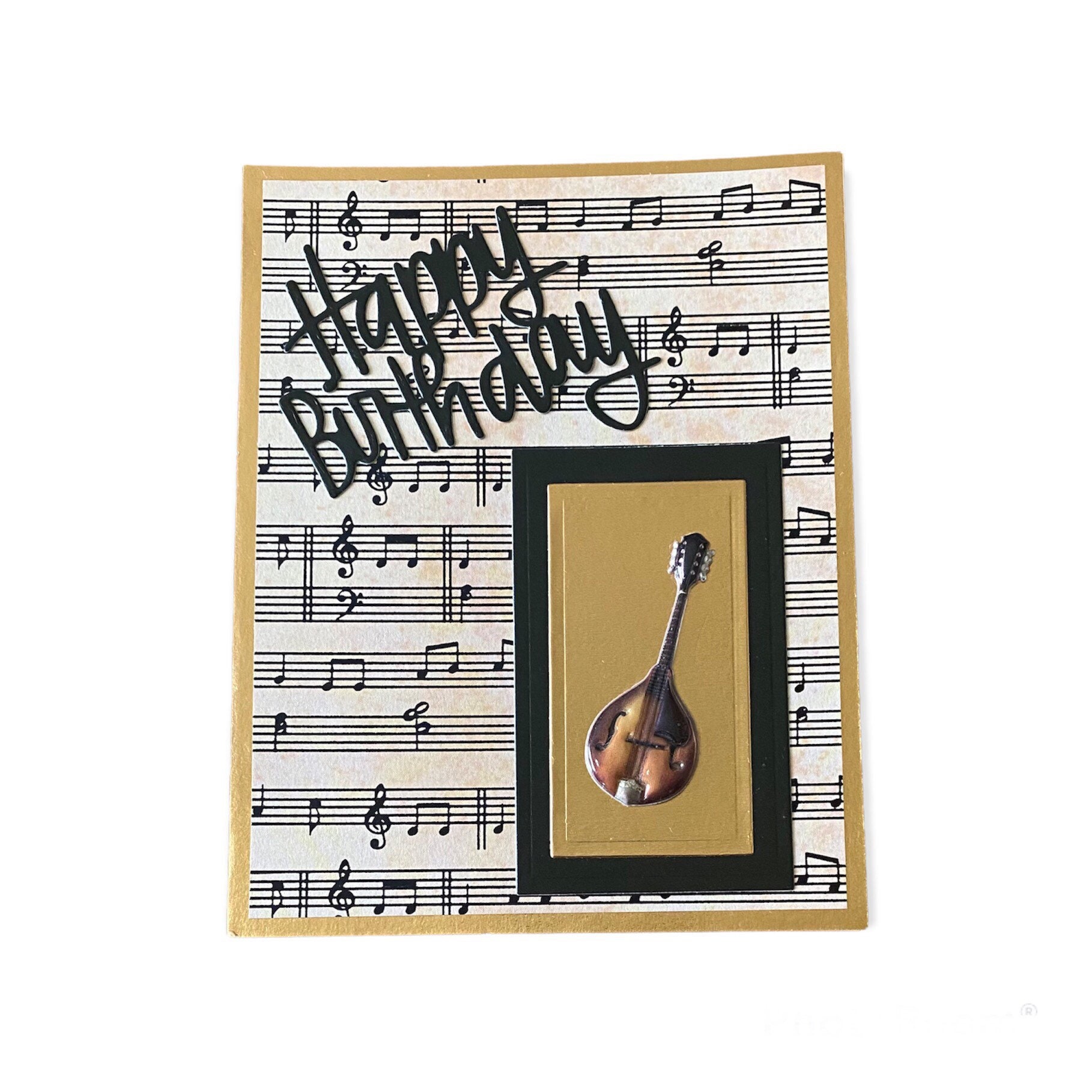 Banjo Birthday Card Banjo Player Greeting Card Musical Etsy