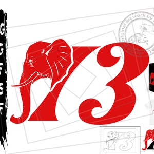 J13 elephant SVG, J elephant, J13, instant download, PNG, PDF, Eps, Dxf