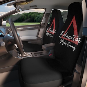 Delta-autostoelhoezen, leraarscadeau, wiskundig symbool, aangepaste auto-accessoires (set van 2)