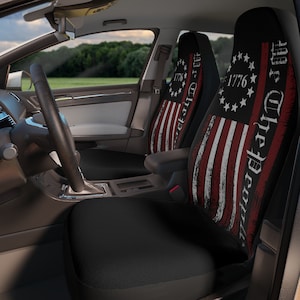 We the people car seat cover, Vintage USA Flag seat, seat cover for car, 1776 US Flag car accessory, patriotic flag, vintage American flag
