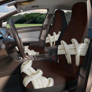 Football car seat covers, rugby ball car accessory, American Football seat covers for vehicle, gift for rugby lovers, zoomed ball, boyfriend