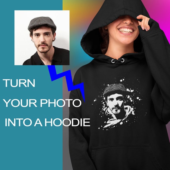 Custom Portrait Hoodie Custom Face Hoodie Custom Photo - Etsy