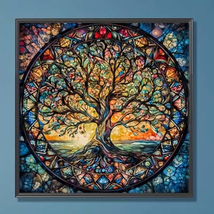 Tree of Life Diamond Painting Kit, Abstract Gem Art, DIY Craft