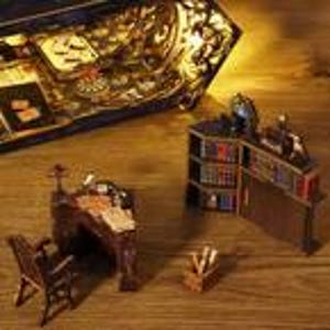 Detective Wooden Book Nook: 3D Puzzle Shelf Insert Model image 6