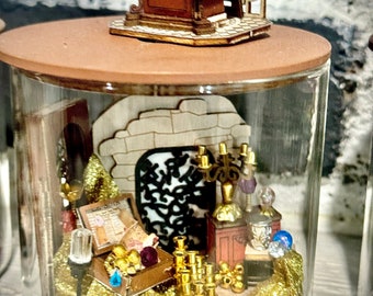 DIY Bank Hut Toys Mini Harry Magic Little House Gift Building