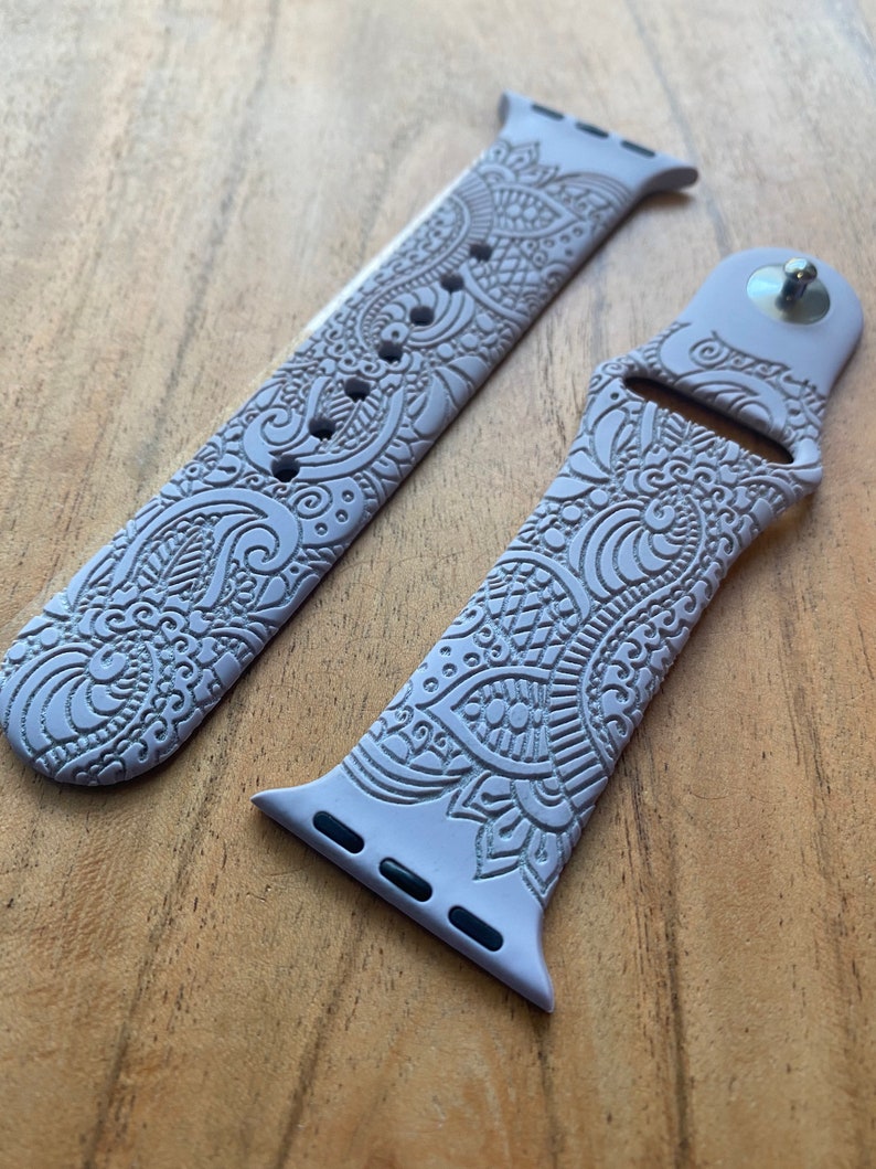 Engraved Apple Watch Band Apple Watch Band Henna Engraved Etsy
