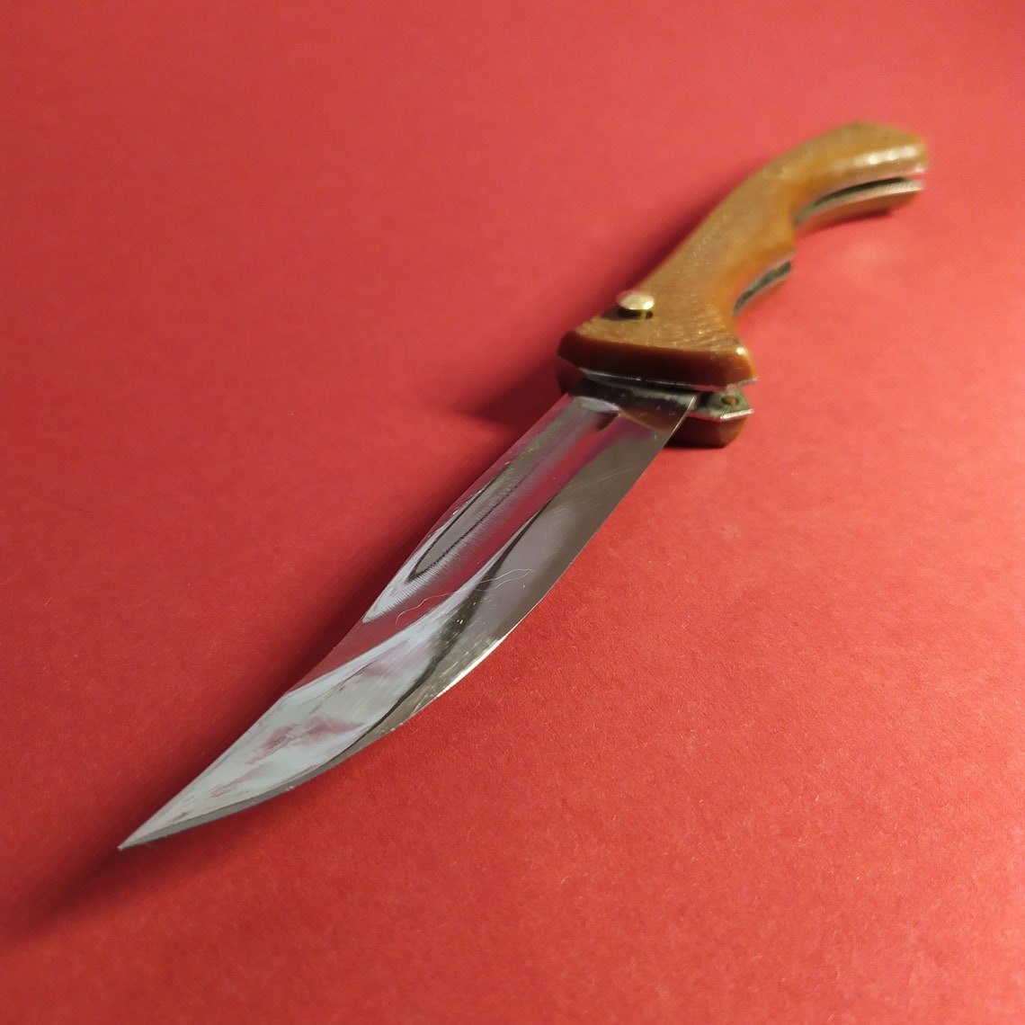 Vintage folding knife USSR prison art Handmade knife from Etsy