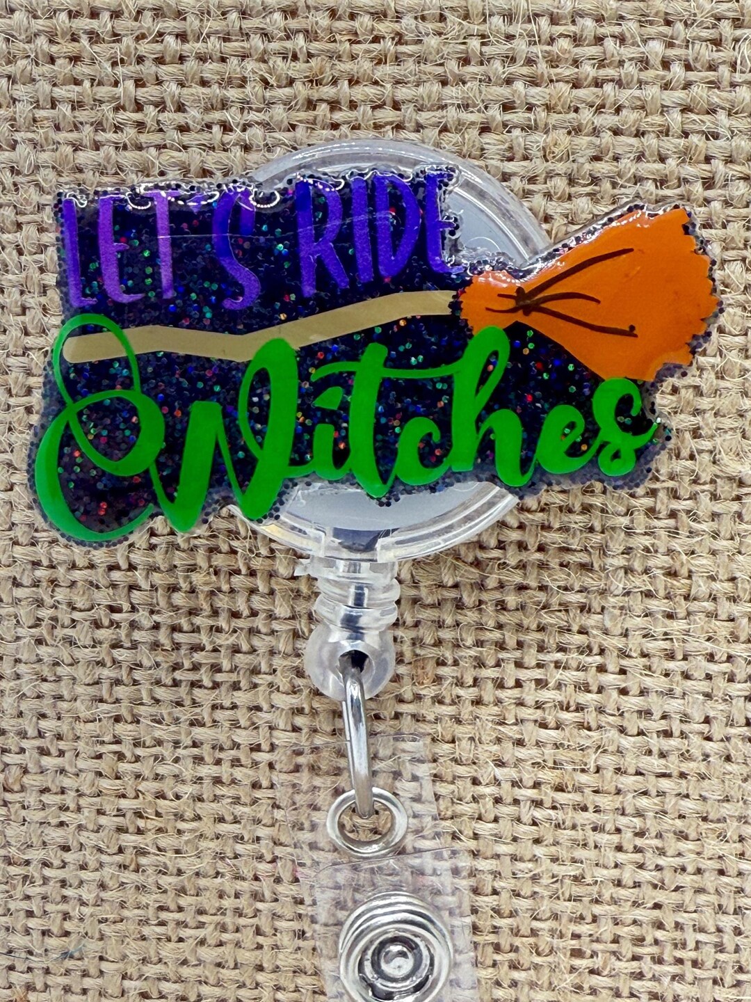 Let's Ride Witches Interchangeable Badge Reel Topper - Etsy