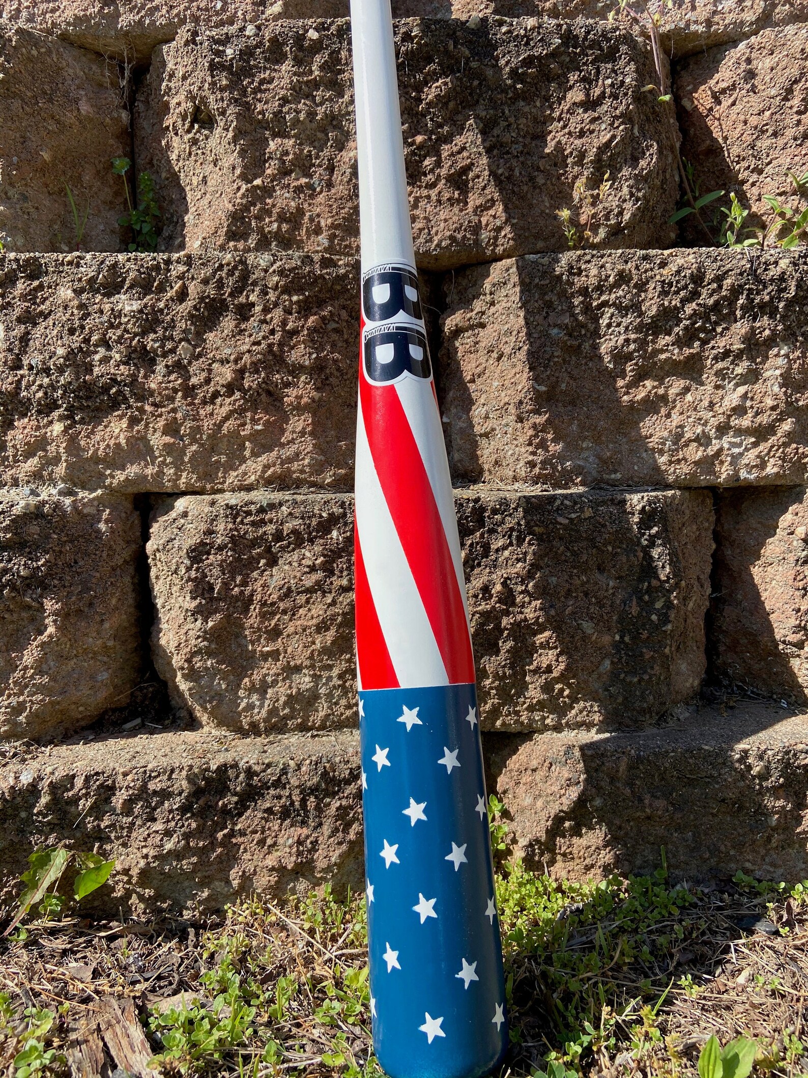 Custom American Flag Bat Etsy