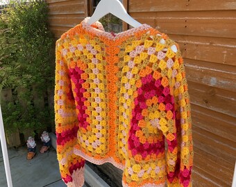 Hexagon Crochet Cardigan Hand Made