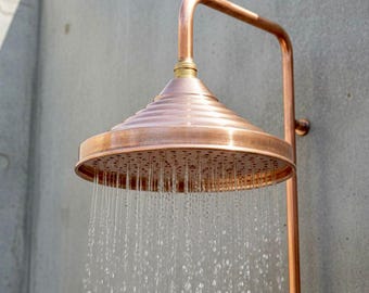 Handgefertigte, unlackierte Kupfer Regenduschkopf, 10-30 cm