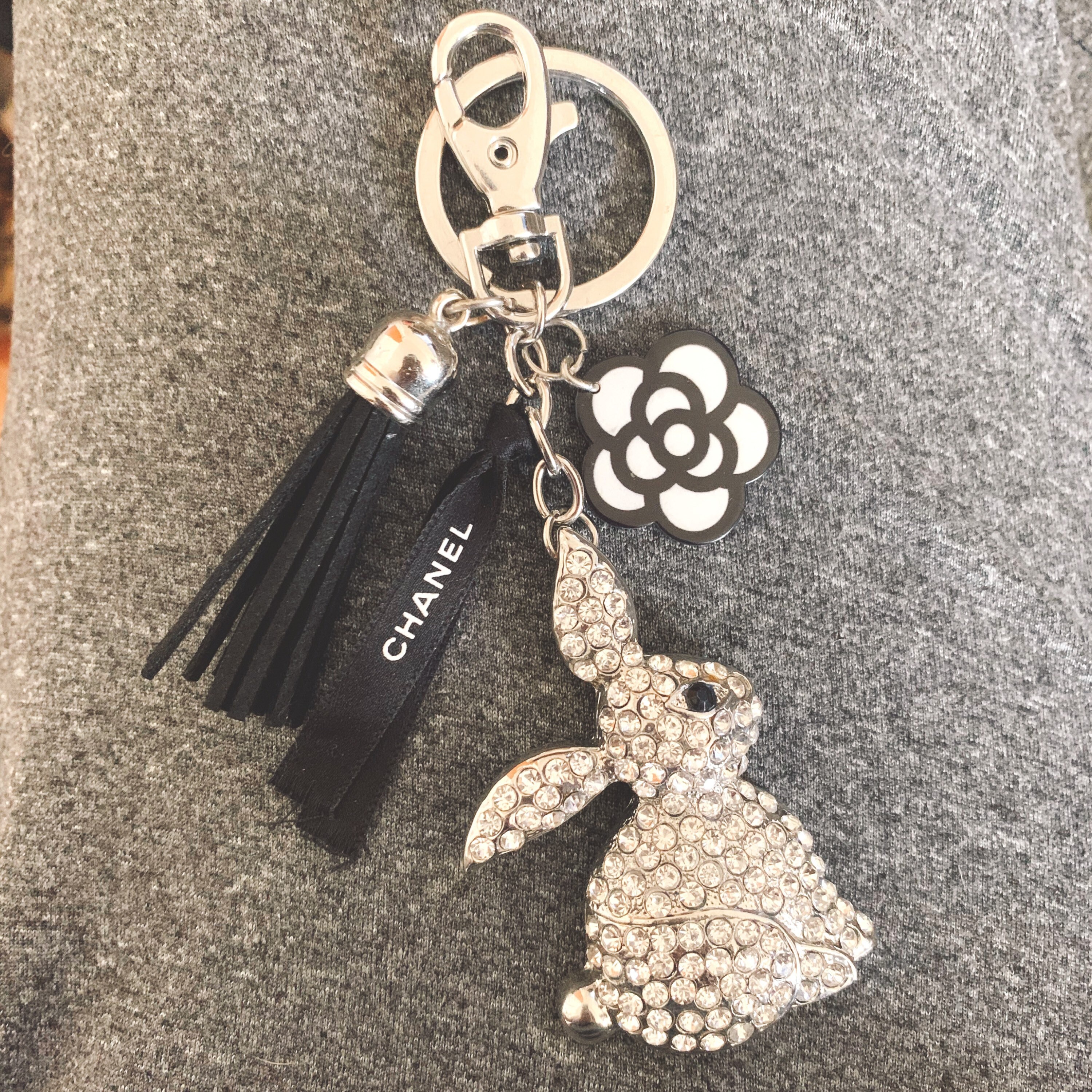 Crystal Bunny Luxury CHANEL Keychain 