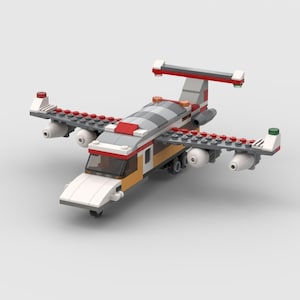 Cargo Plane - Building Instructions PDF - Digital Download - Bricks - Airplane - For Kids - Creative Games - STEM
