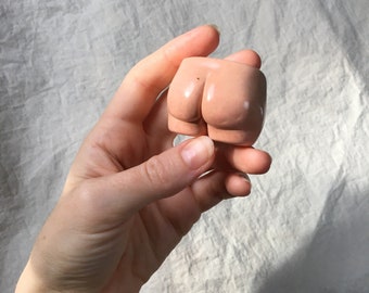 YOUR BUM Personalised Custom Boobie Sculpture - Feminist Art, Polymer Clay Sculpture/Ornament, Body Empowerment!