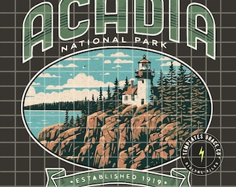 Acadia National Park Png Park Granola Girl National Park PNG National Park PNG National Park PNG Design Travel png Outdoor Mountains Digital
