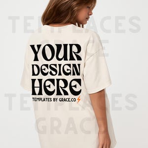Back Ivory C1717 Mockup  Back Comfort Colors T-shirt Mockup Summer Mocks Lifestyle C1717 Shirt Mock Ivory Comfort Colors Mockup Trendy Mocks