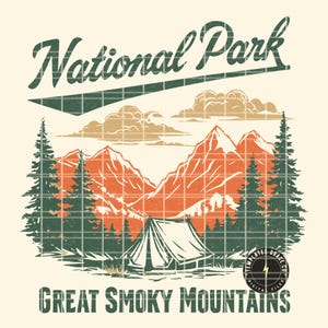 Smoky Mountains National Park Granola Girl National Park PNG Rocky Mountain National Park PNG National Park PNG Design Travel png Outdoor