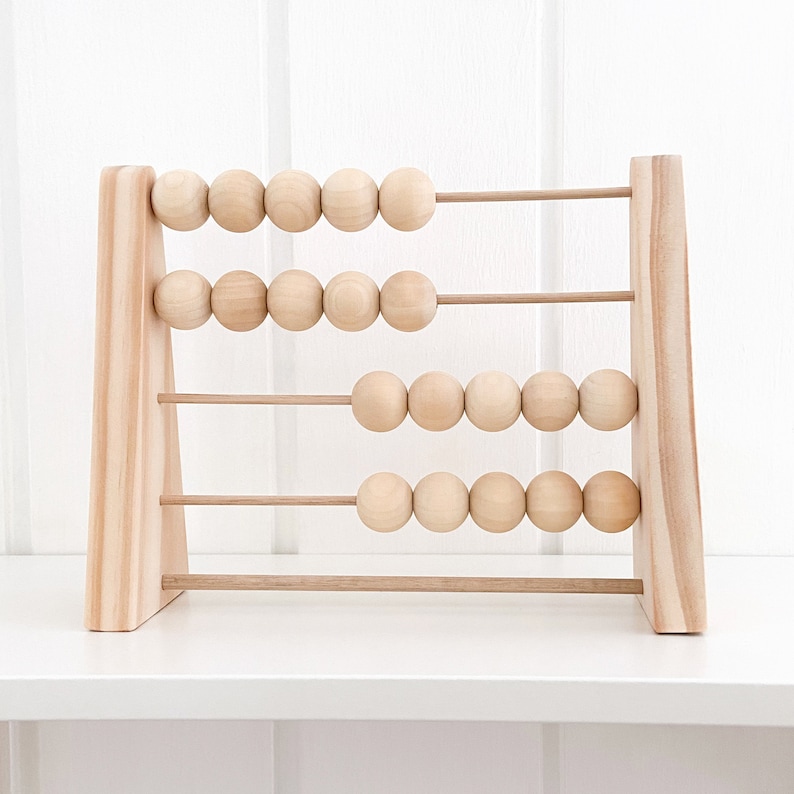 pink wooden abacus