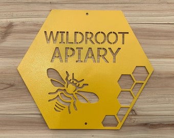 Personalized Beehive Apiary Sign