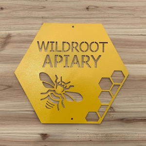 "Personalisiertes Schild ""Bienenstock""."