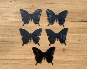 5 farfalle in metallo arrugginito a forma di farfalla / Farfalle per lavoretti e decorazioni