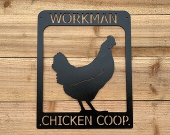 Personalized Chicken Coop Sign | backyard chickens | chicken gift