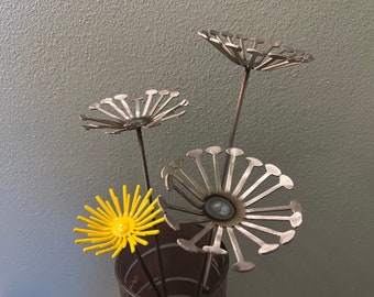 Metal Dandelion Art | Faux Dandelion | Dandelion Sculpture | Dandelion Bouquet