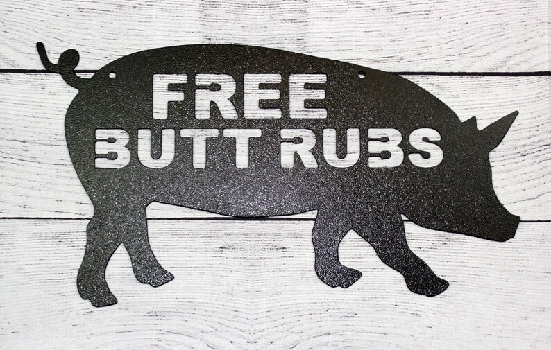 Free Butt Rubs BBQ Sign Bold Font - Etsy