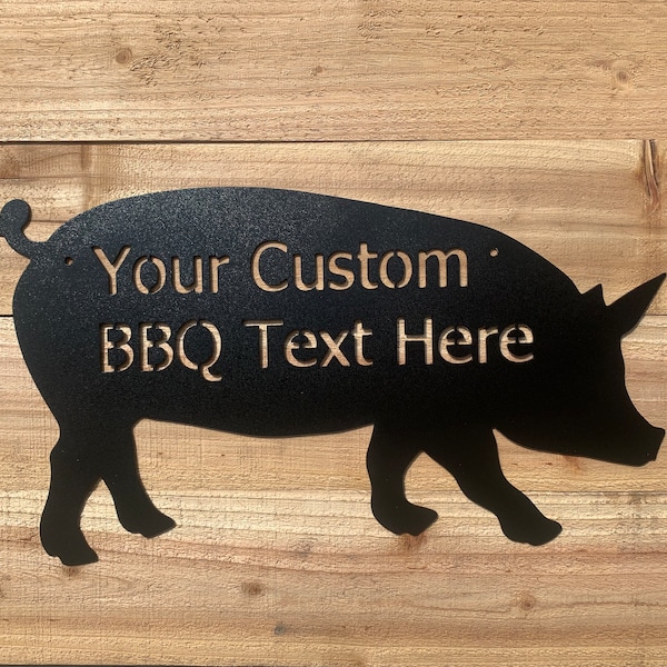 Custom Text BBQ Pig Sign | Personalized Grilling Sign