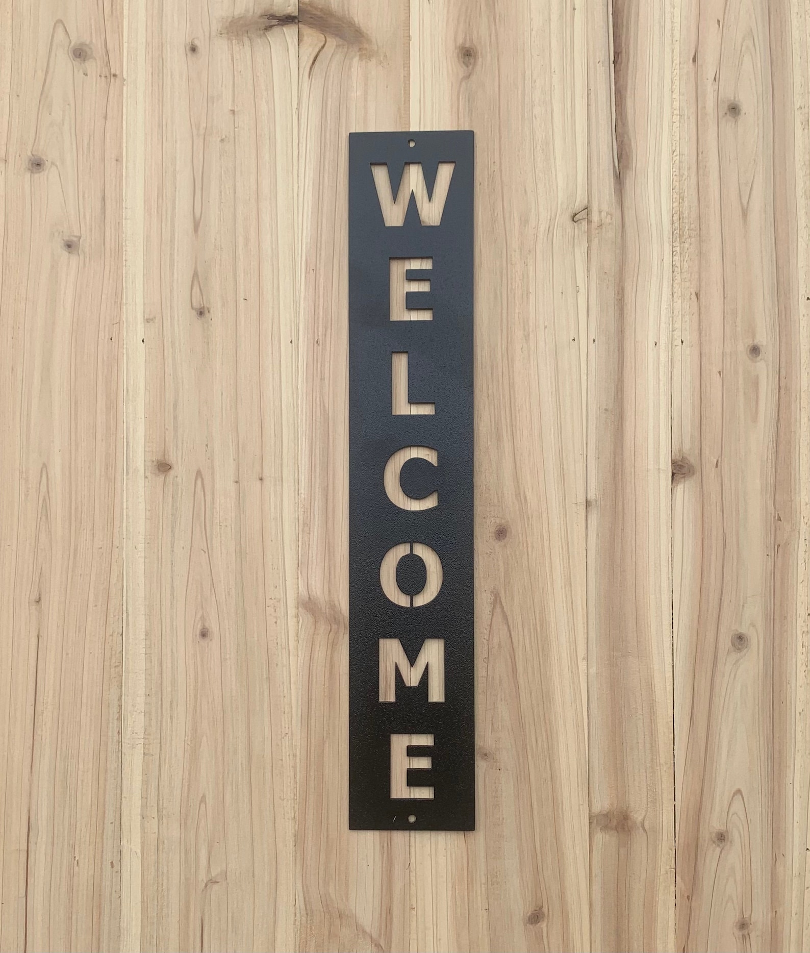 Vertical Welcome Sign | Metal Welcome Sign - Etsy