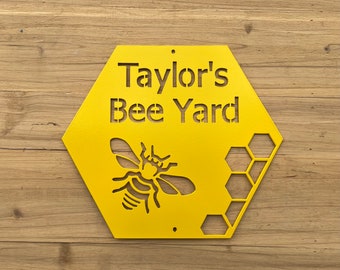 Personalized Bee Sign | You choose text | Beekeeper Sign