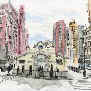 72nd Street / New York City / Watercolor Painting image 1