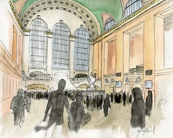 Grand Central Terminal / New York City / Watercolor Painting