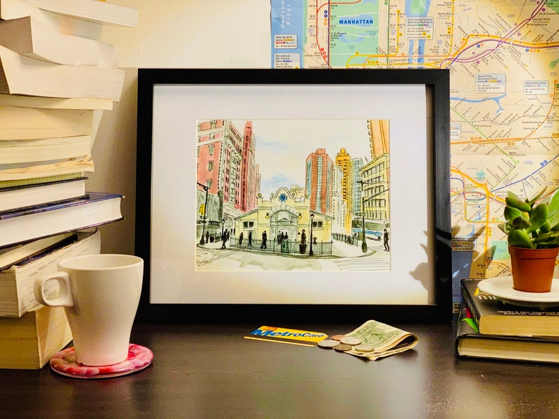 72nd Street / New York City / Watercolor Painting 画像 2