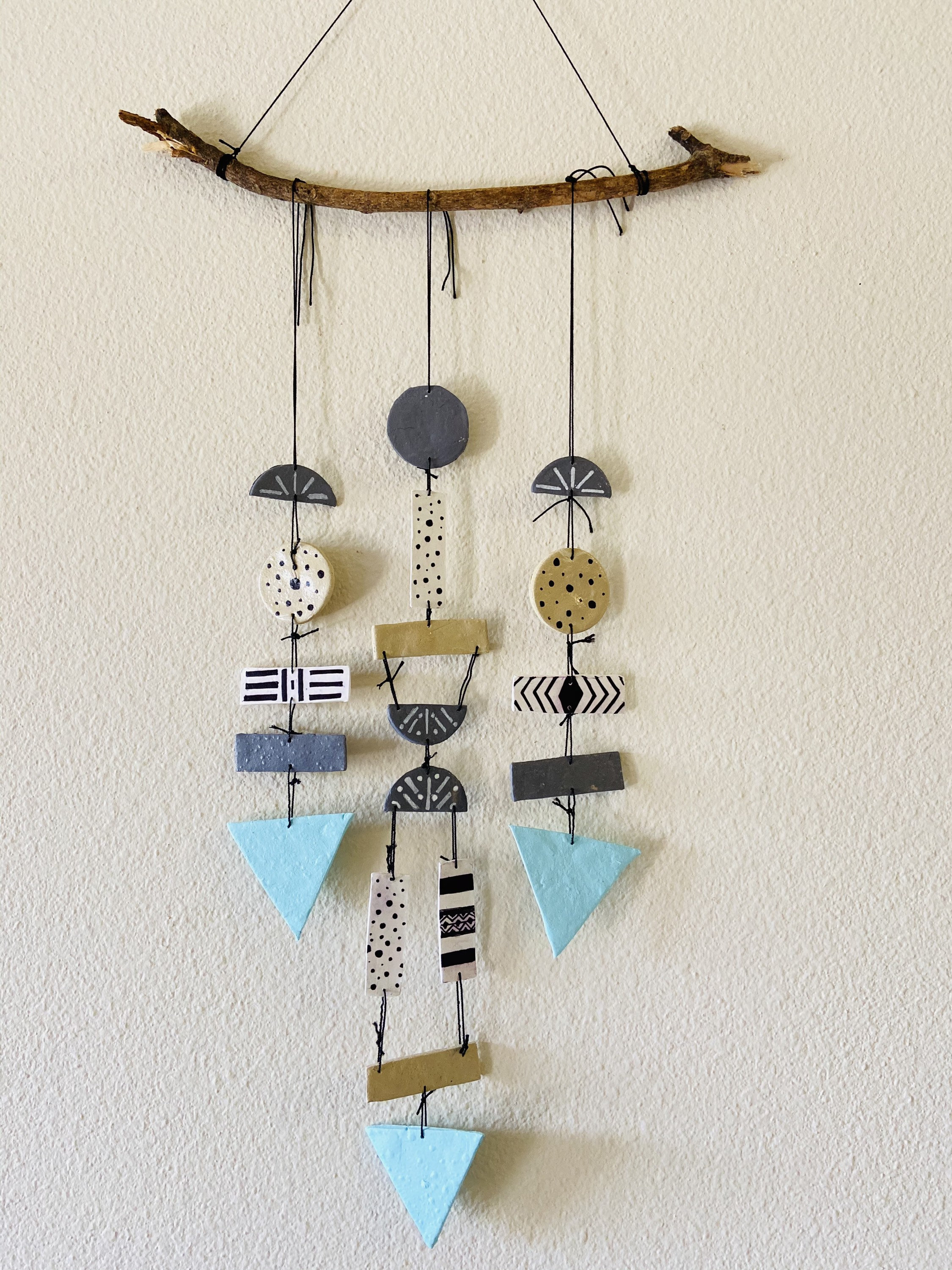Bohemian Clay Wall Hanging Handmade Home Decor Clay Art Etsy