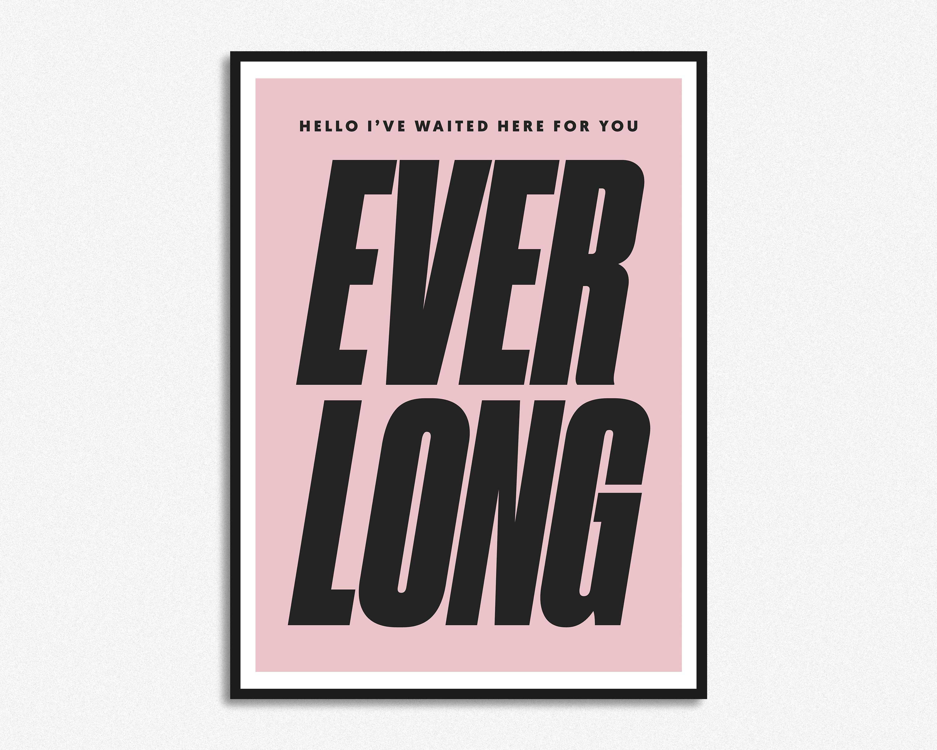 Everlong Foo Fighter Lyrics Print Available in a Variety of 