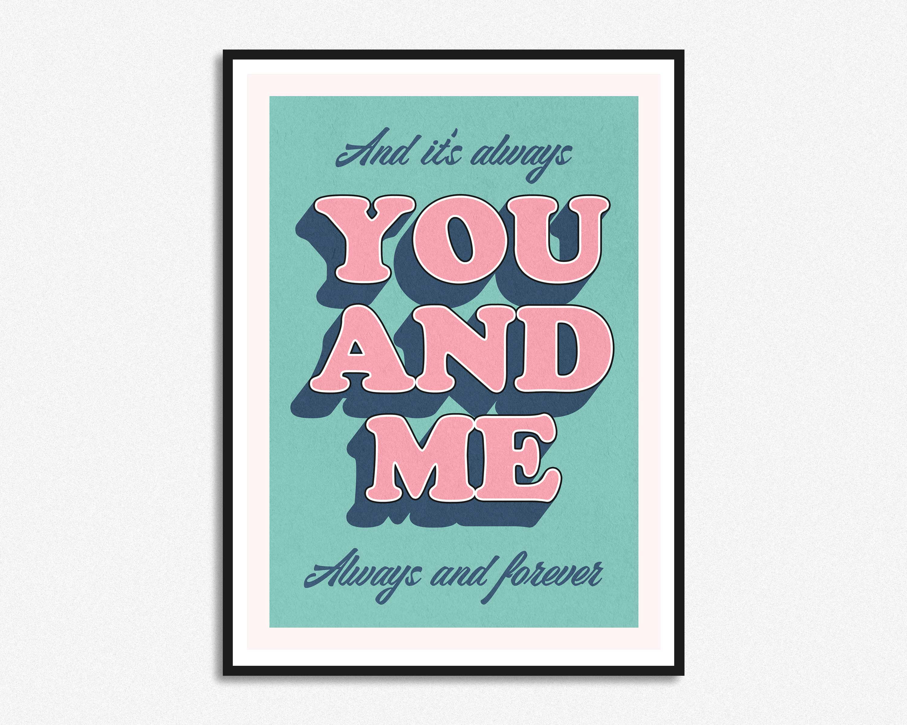 The Wannadies You & Me Song Inspired Music Lyrics A5 A4 A3 - Etsy UK